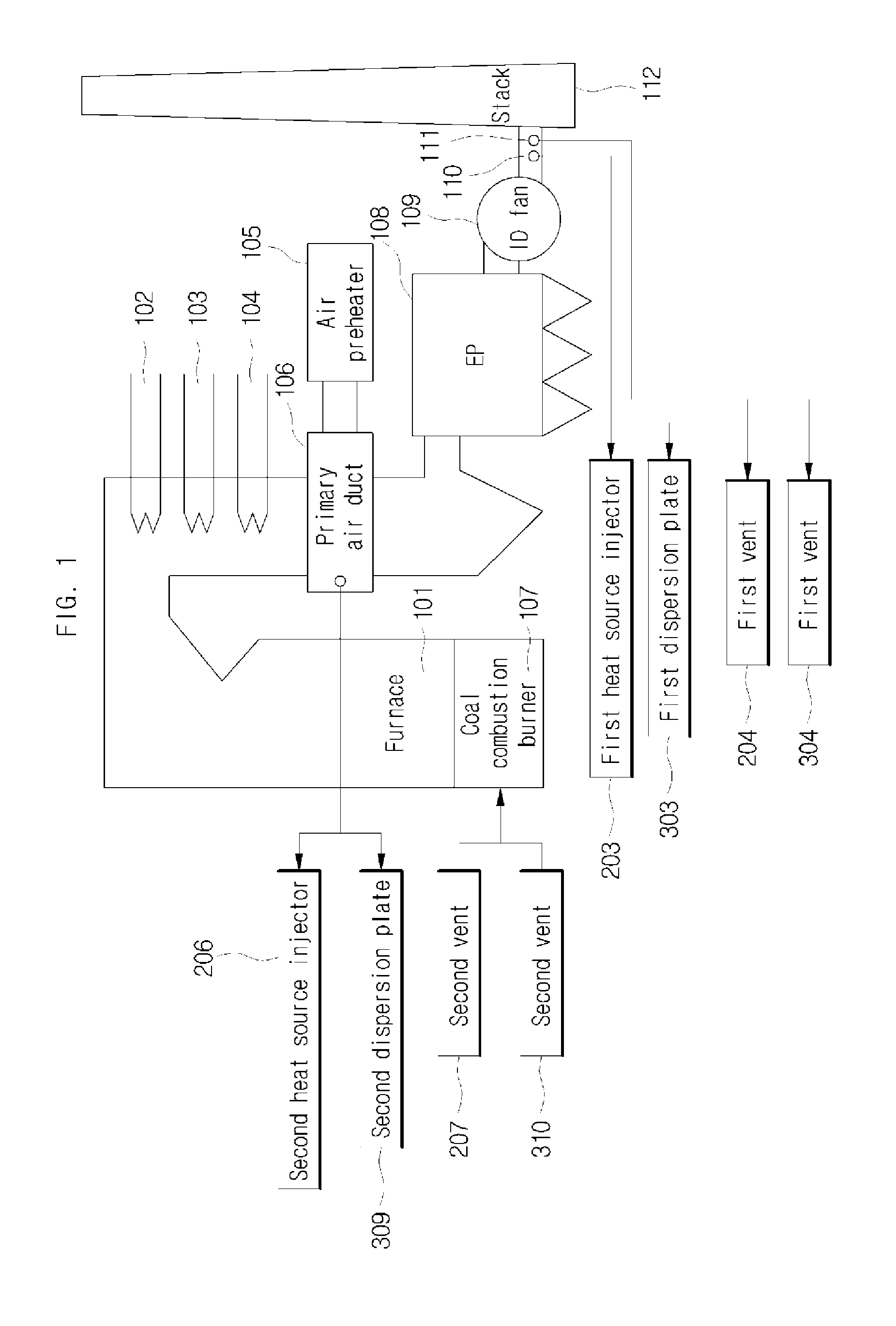 Fuel preprocess system for coal combustion boiler