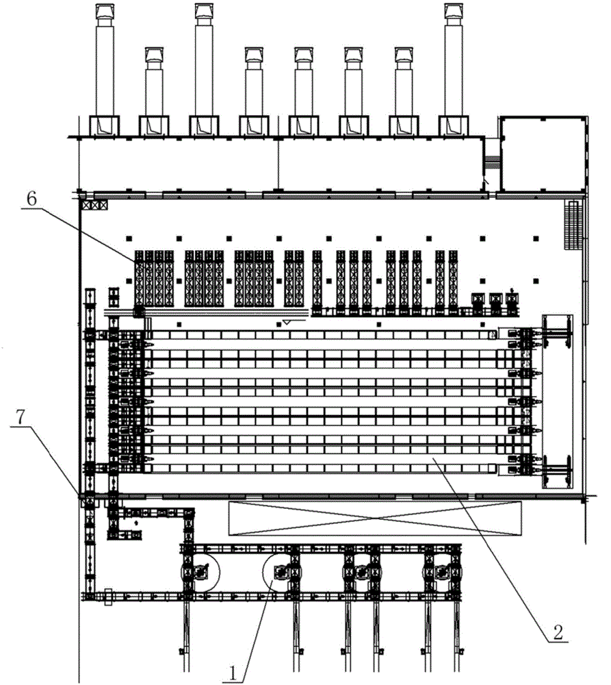 Yoghourt refrigerating automatic storage and transport sorting system based on sliding stocking up channel