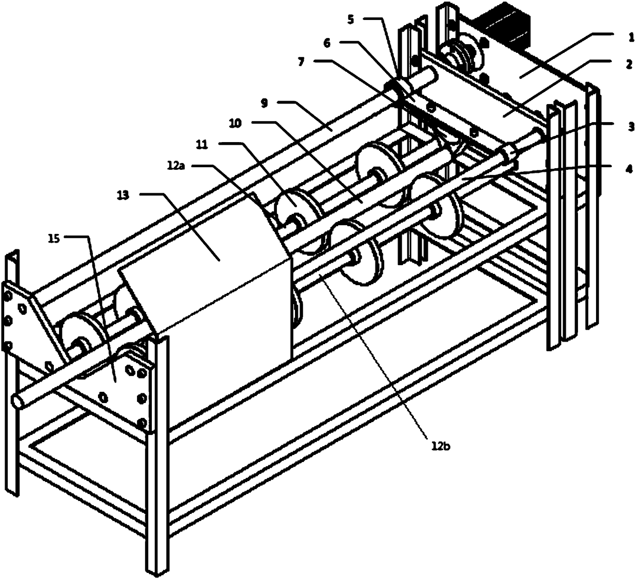 An automatic rotary feeding and feeding device for glass tube fusing and cutting