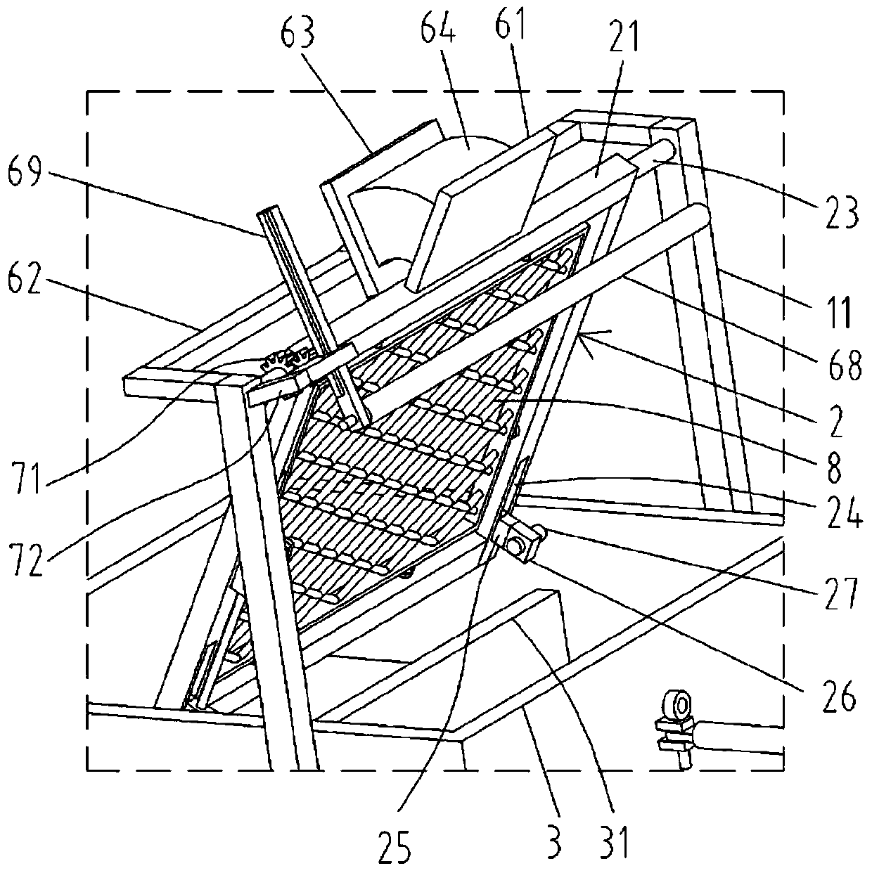 Automatic screen cleaning method for sand screening equipment