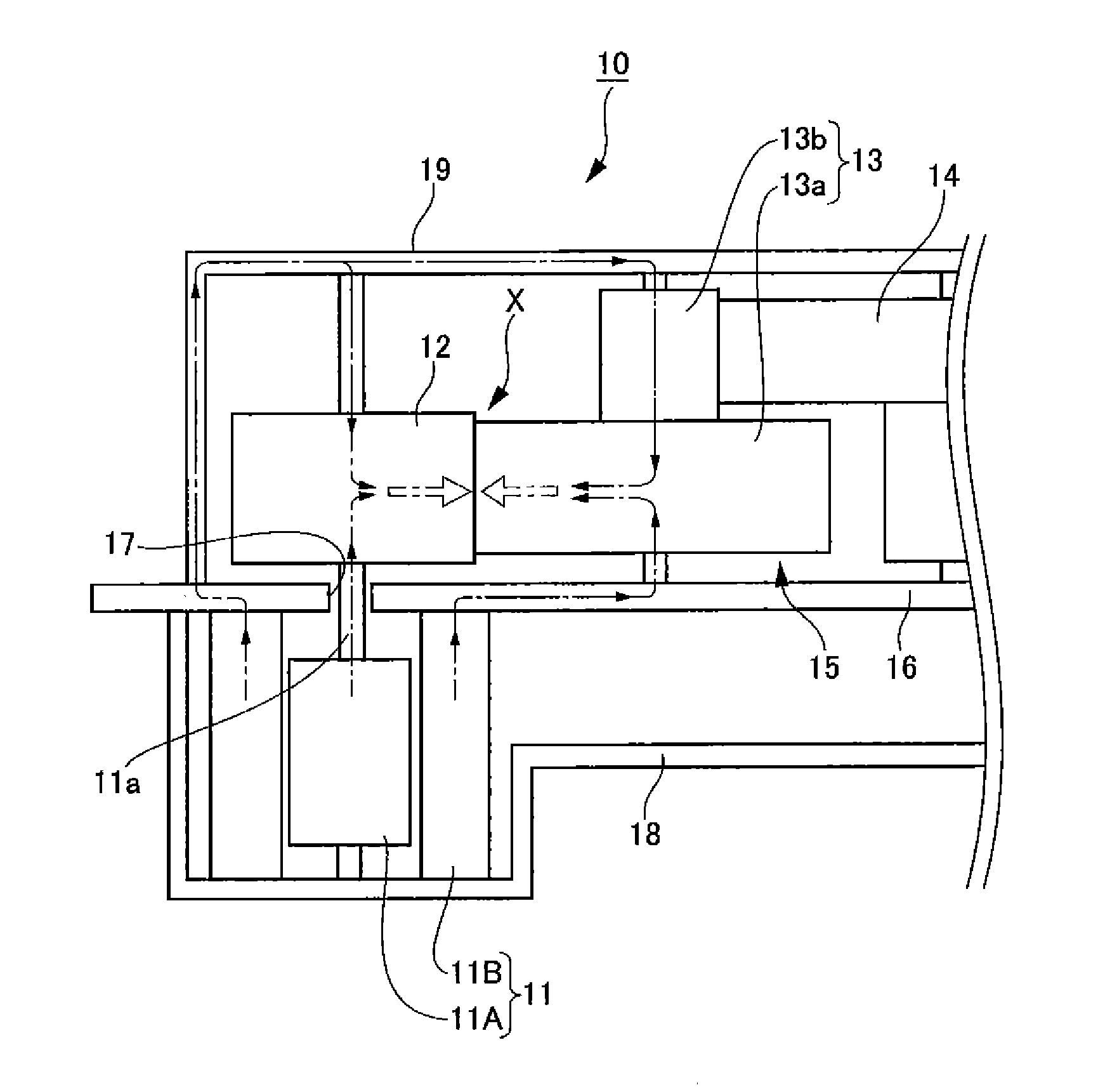 Resin gear device with resin lubricating grease composition