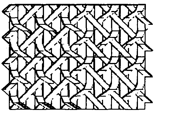 Three-dimensional woven material based on space group P*