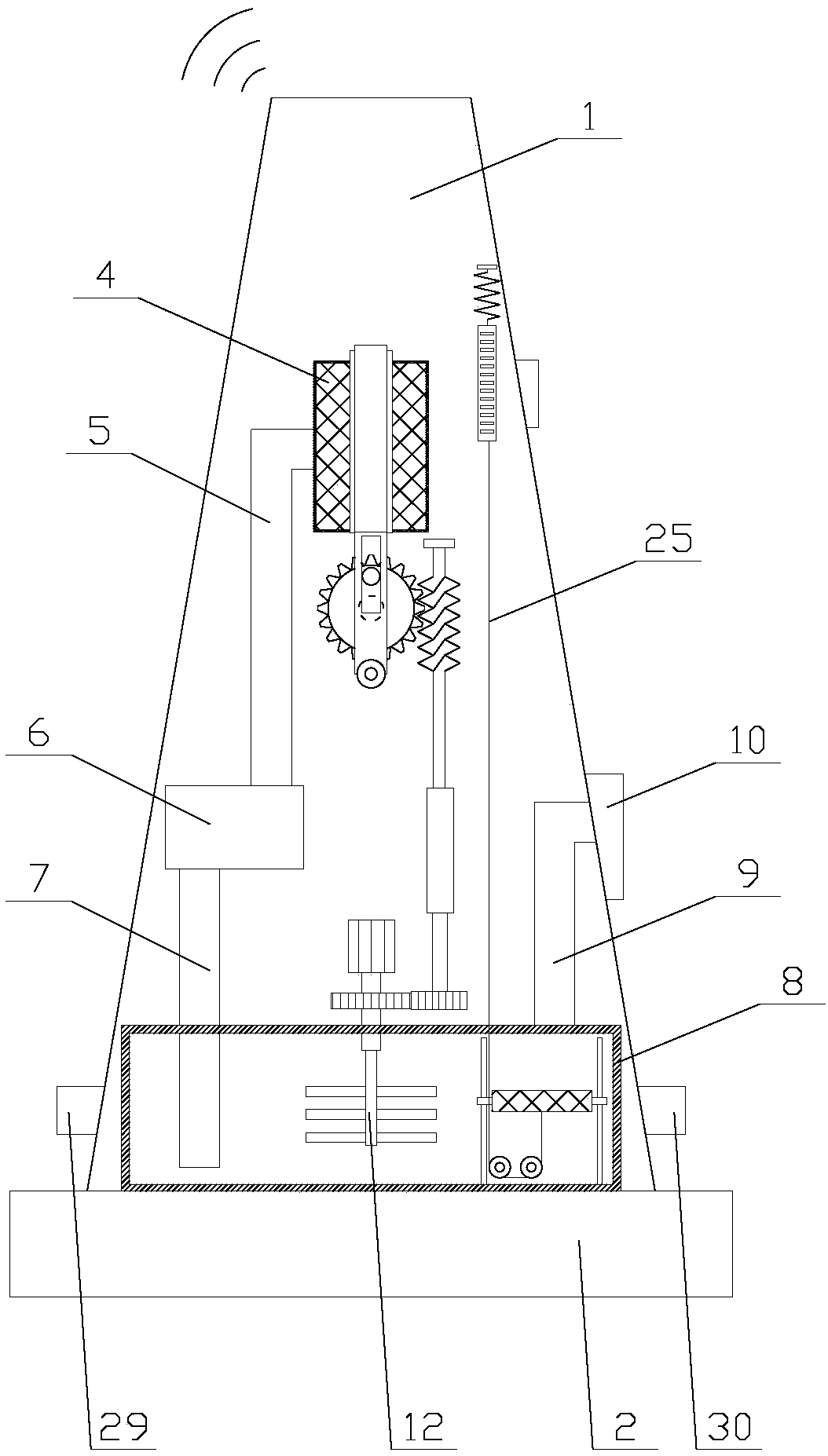 Internet-of-Things based roadblock with air purification function