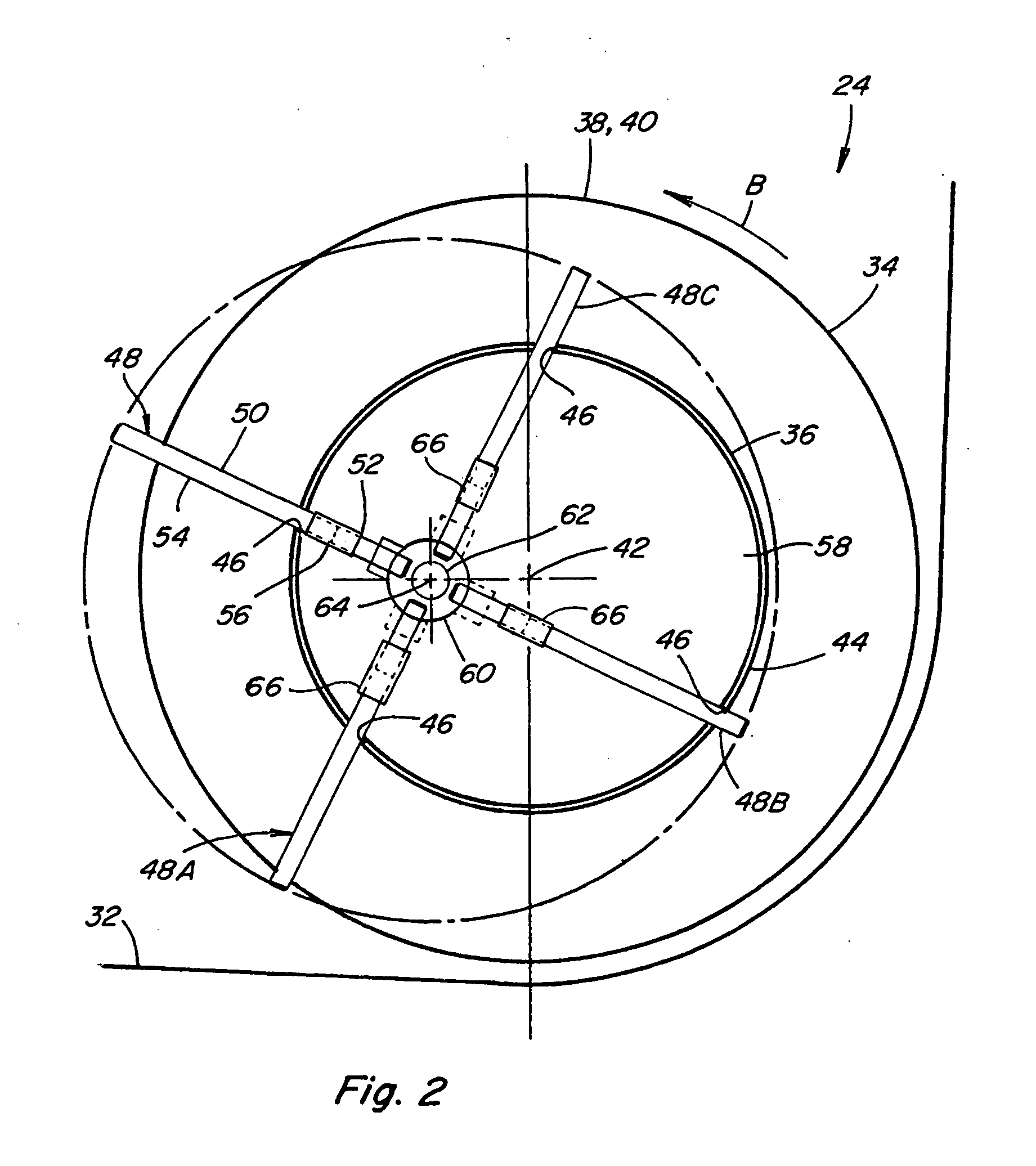 Auger finger with resilient elastomeric retainer retractor at breaking point