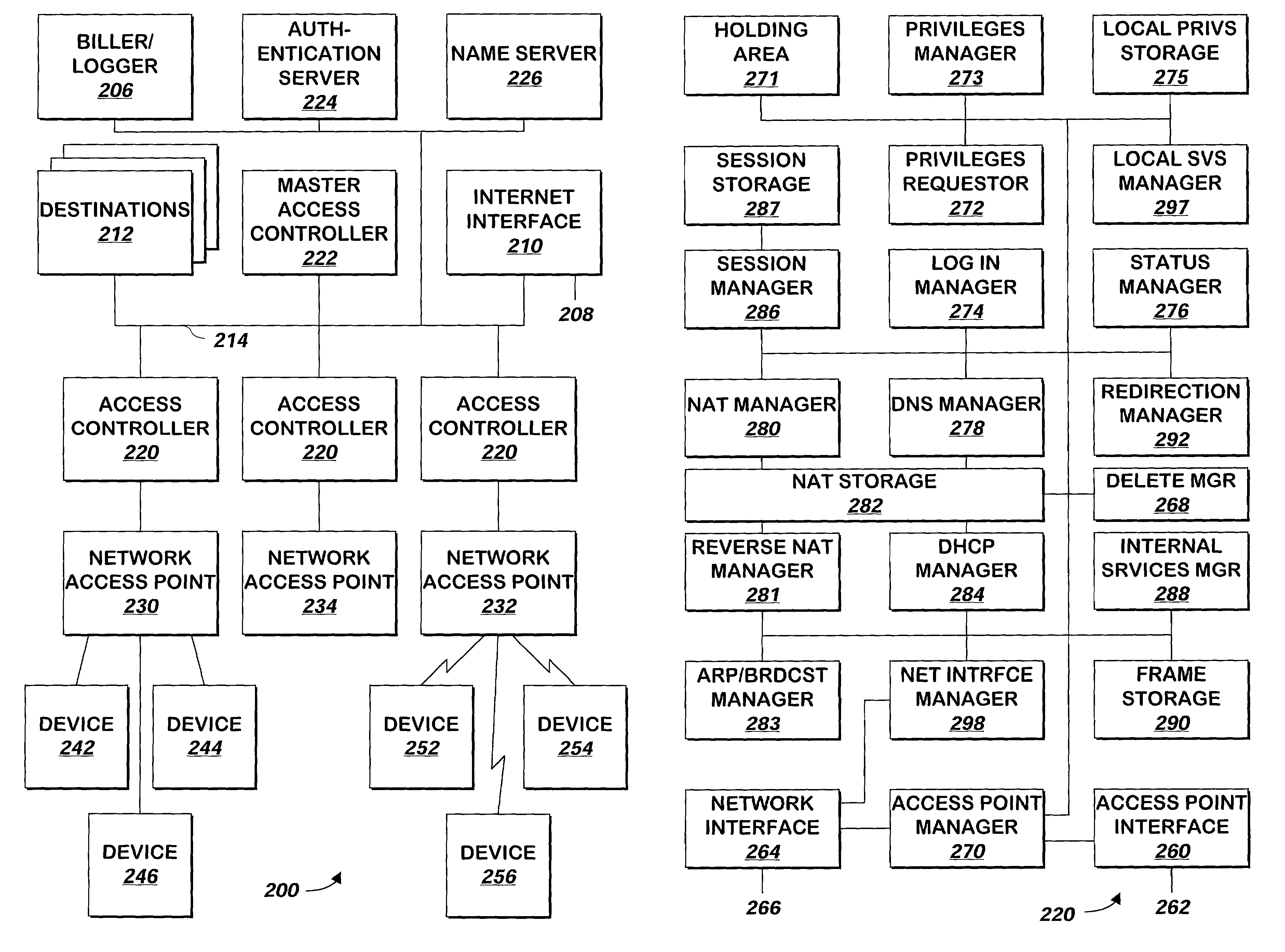 System and method for providing access to a network with selective network address translation