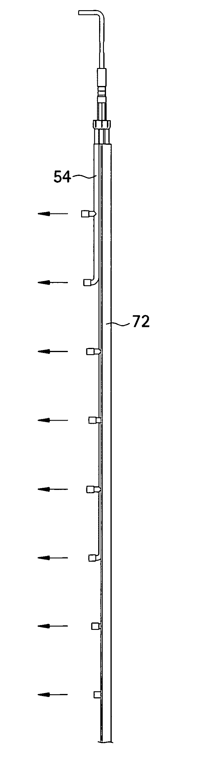 Dispersion lance and shield for dispersing a treating agent into a fluid stream