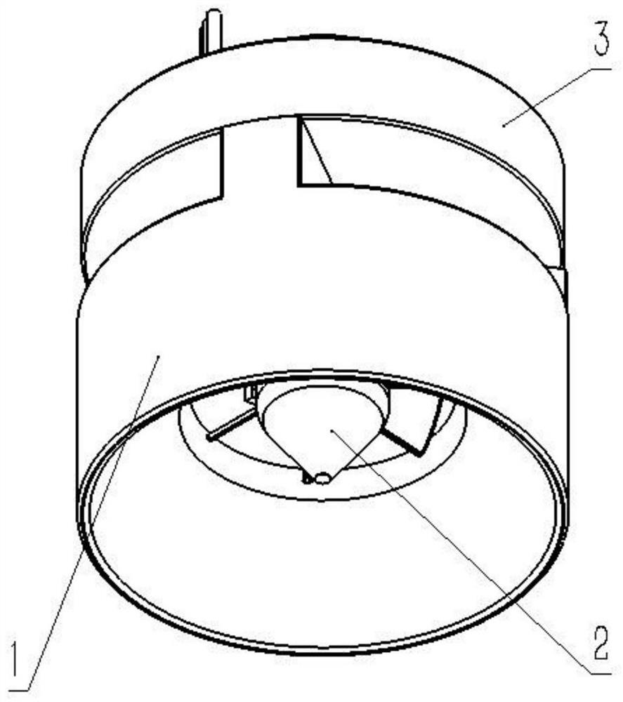 Missile-borne axial wind energy collecting and converting device and missile-borne power supply