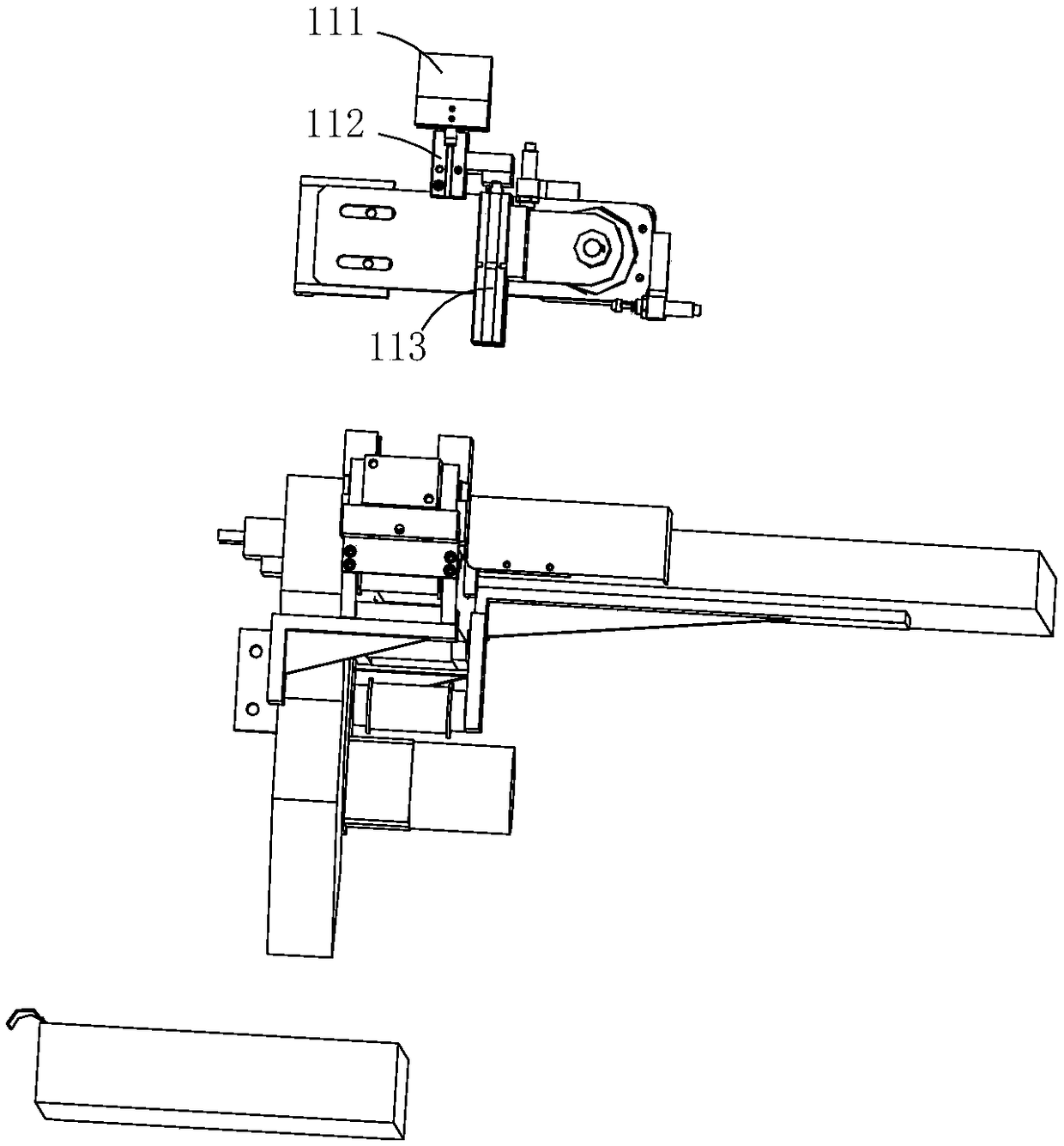 Capacitor electric core placing device