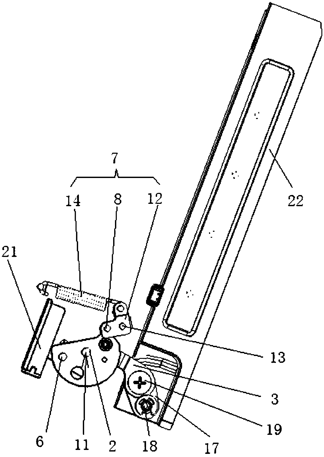 Refrigerator door hinge with damping buffering structure