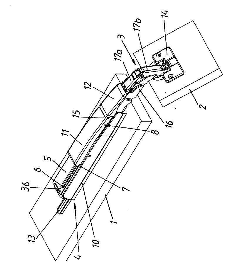 Drive system for furniture hinge