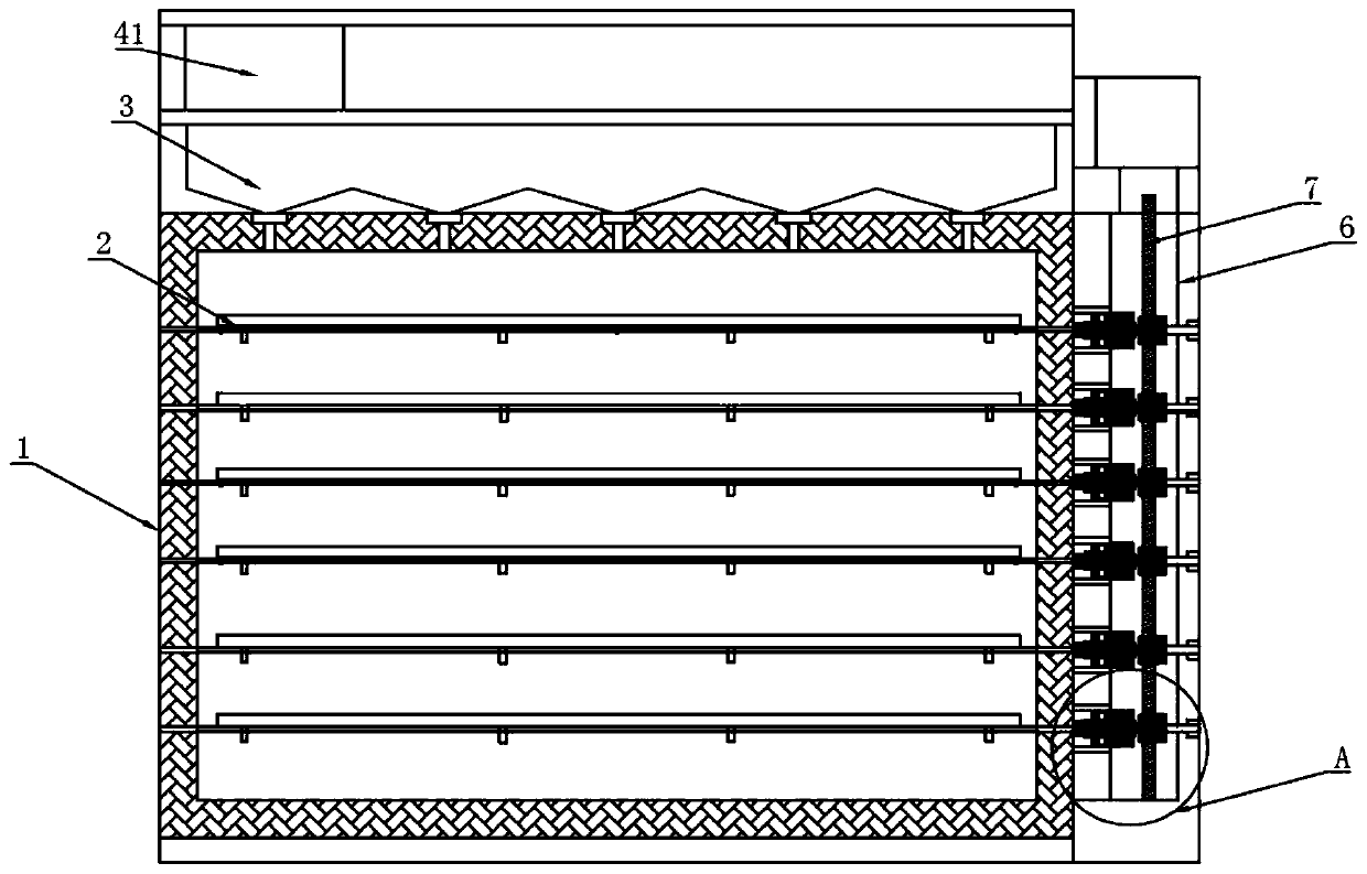 A continuous and rapid roasting equipment for powder or granular materials