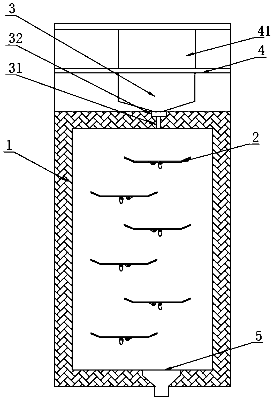 A continuous and rapid roasting equipment for powder or granular materials