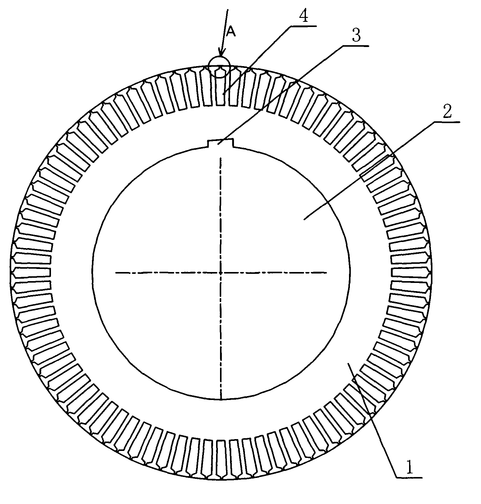 Cast aluminium rotor punching