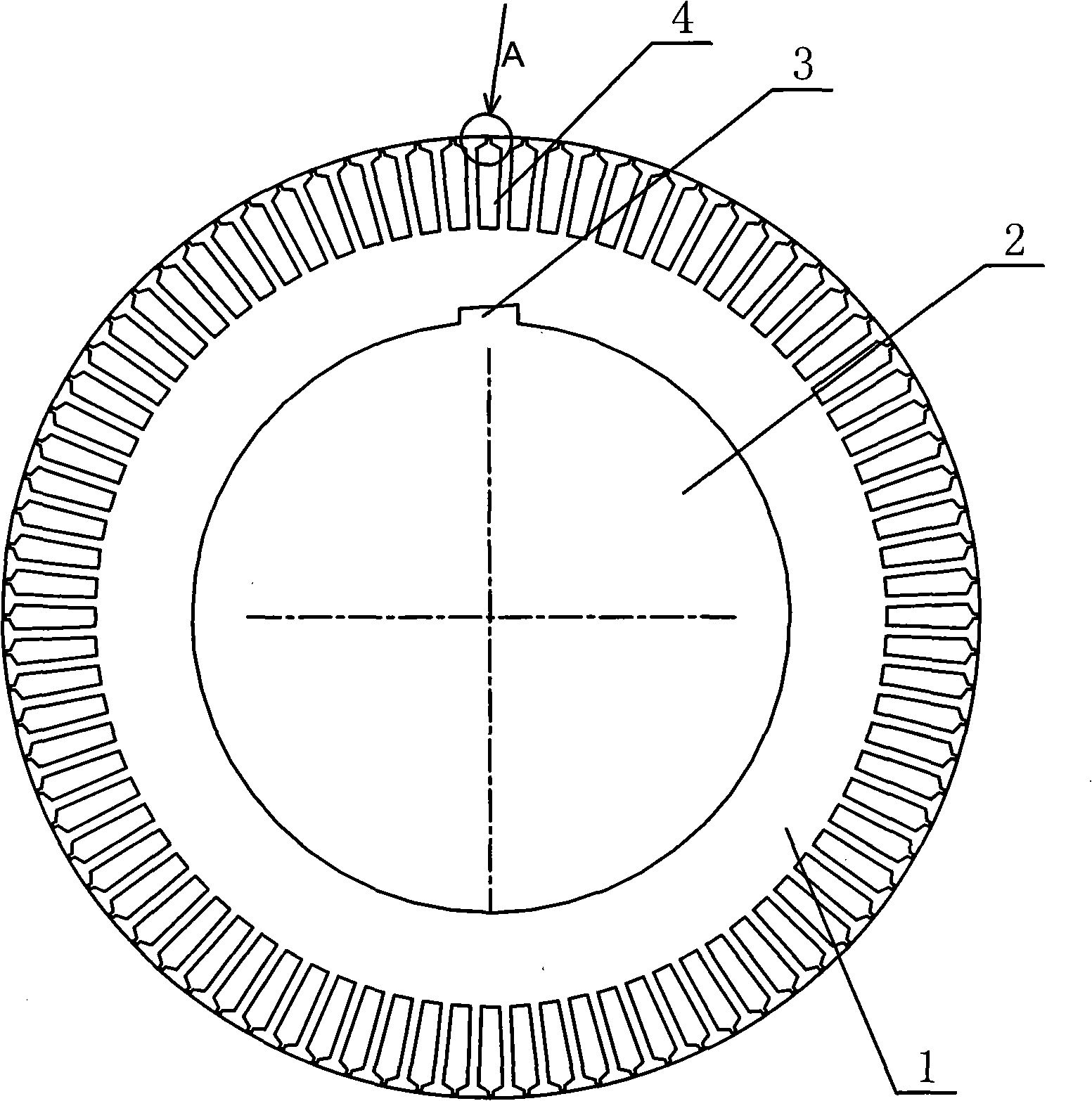 Cast aluminium rotor punching