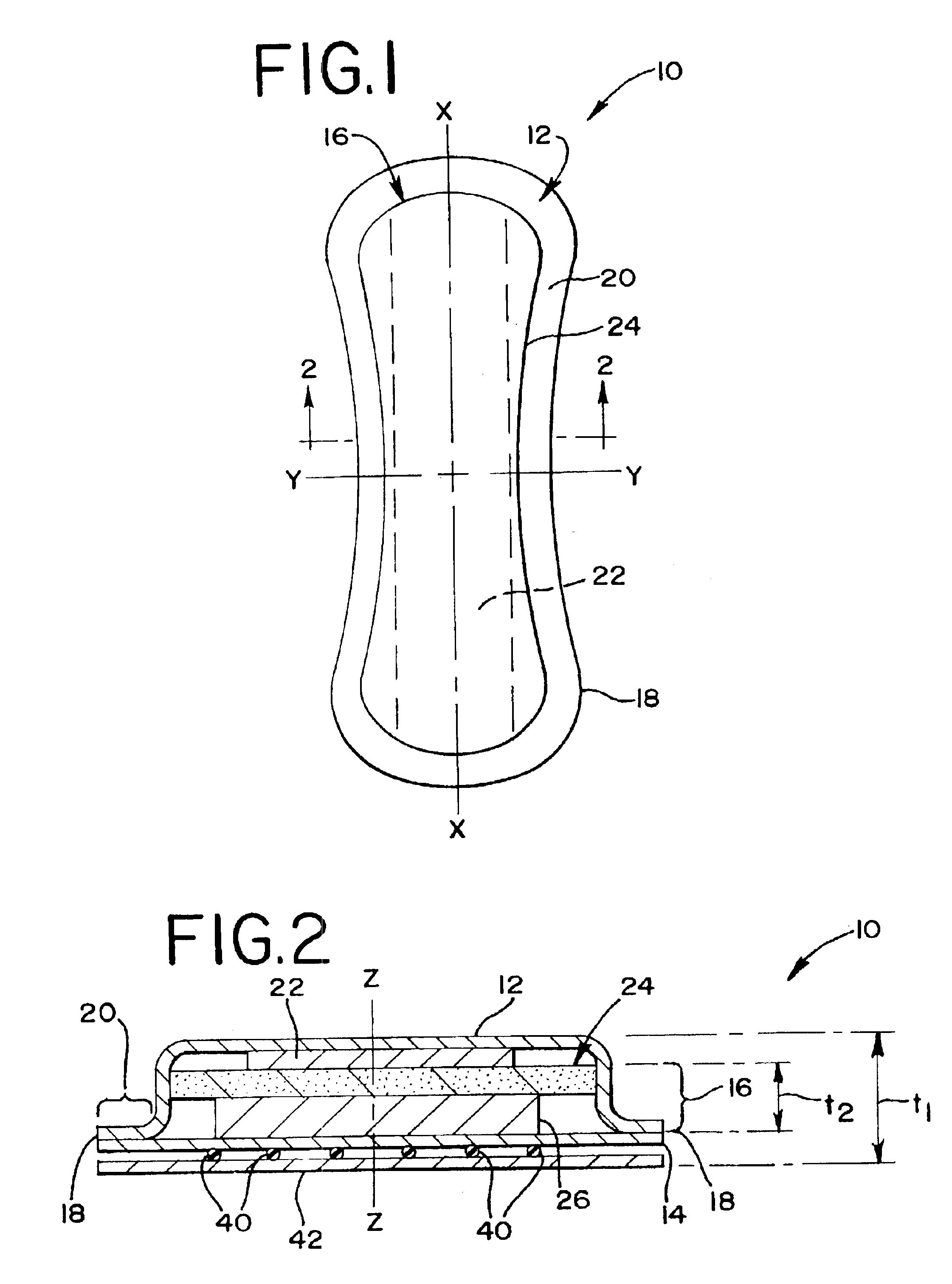 High capacity absorbent structure and method for producing same