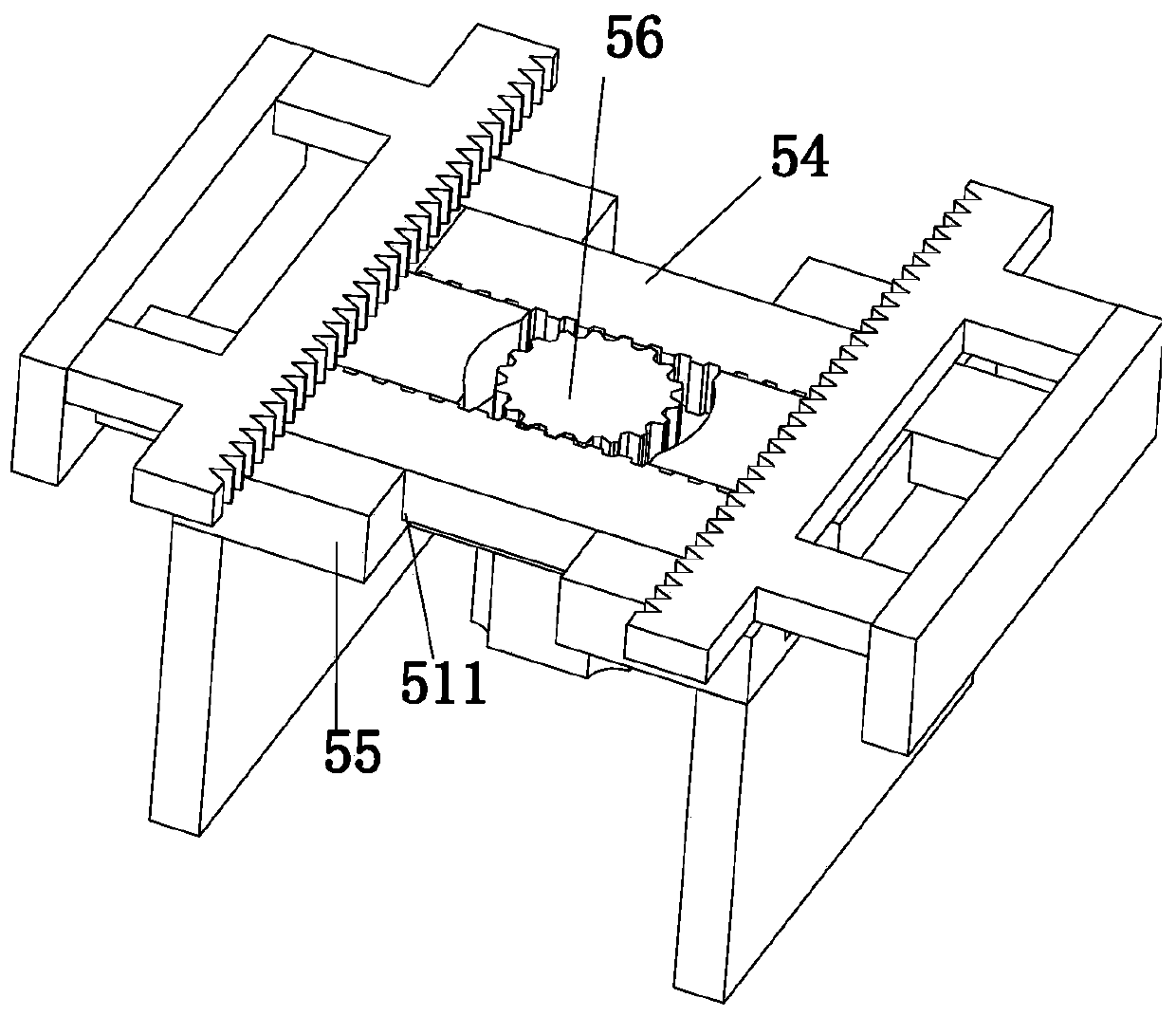 Sheet feeding and discharging device for car glass production