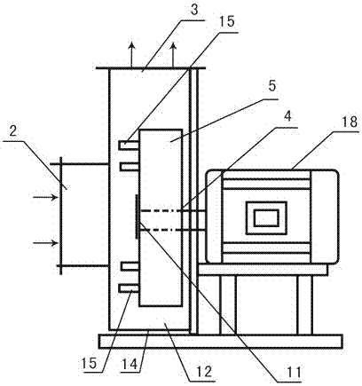 Material suction and discharge crushing fan