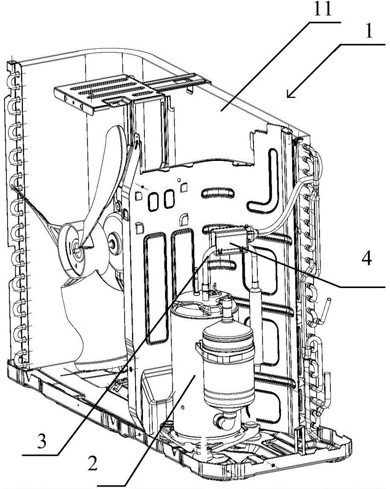 Outdoor unit defrosting device and air conditioner