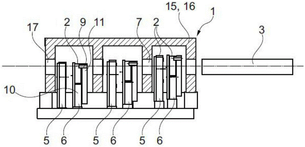 Device for assembling cams on a camshaft pipe