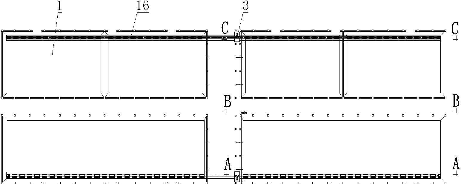 Material bin and bin leveling and unloading device thereof