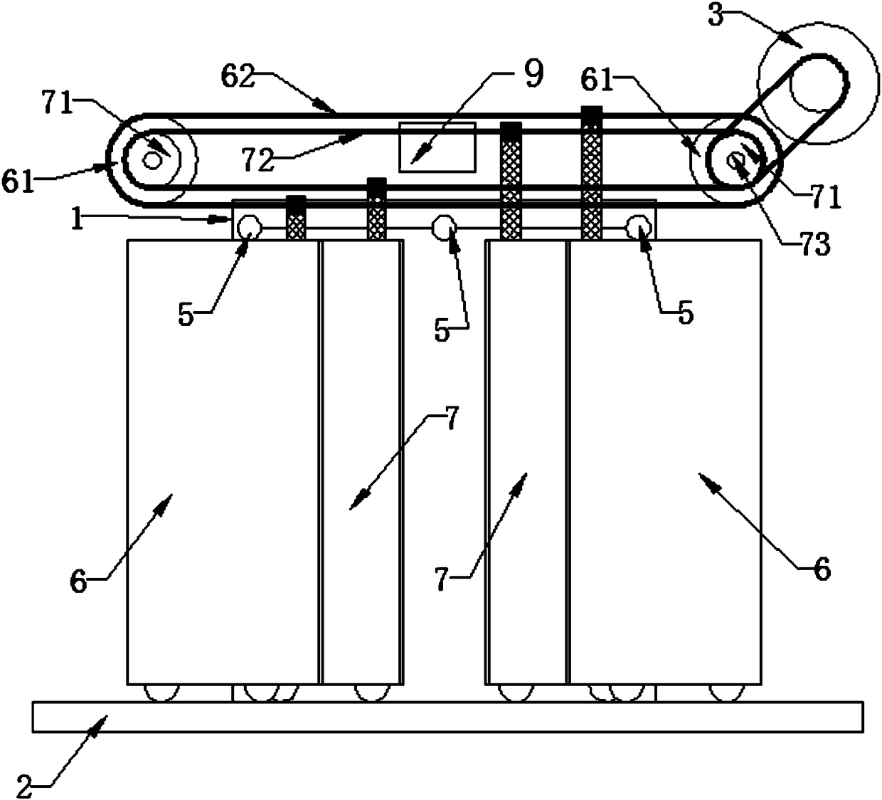 Inertia control system for door machine of multi-door elevator