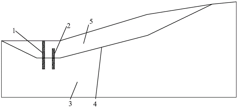 A double-row long and short combined anti-sliding pile