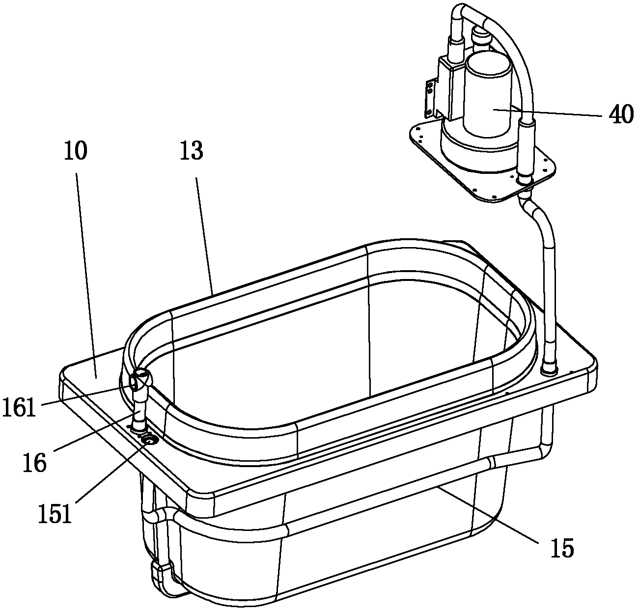 Ultrasonic bathtub