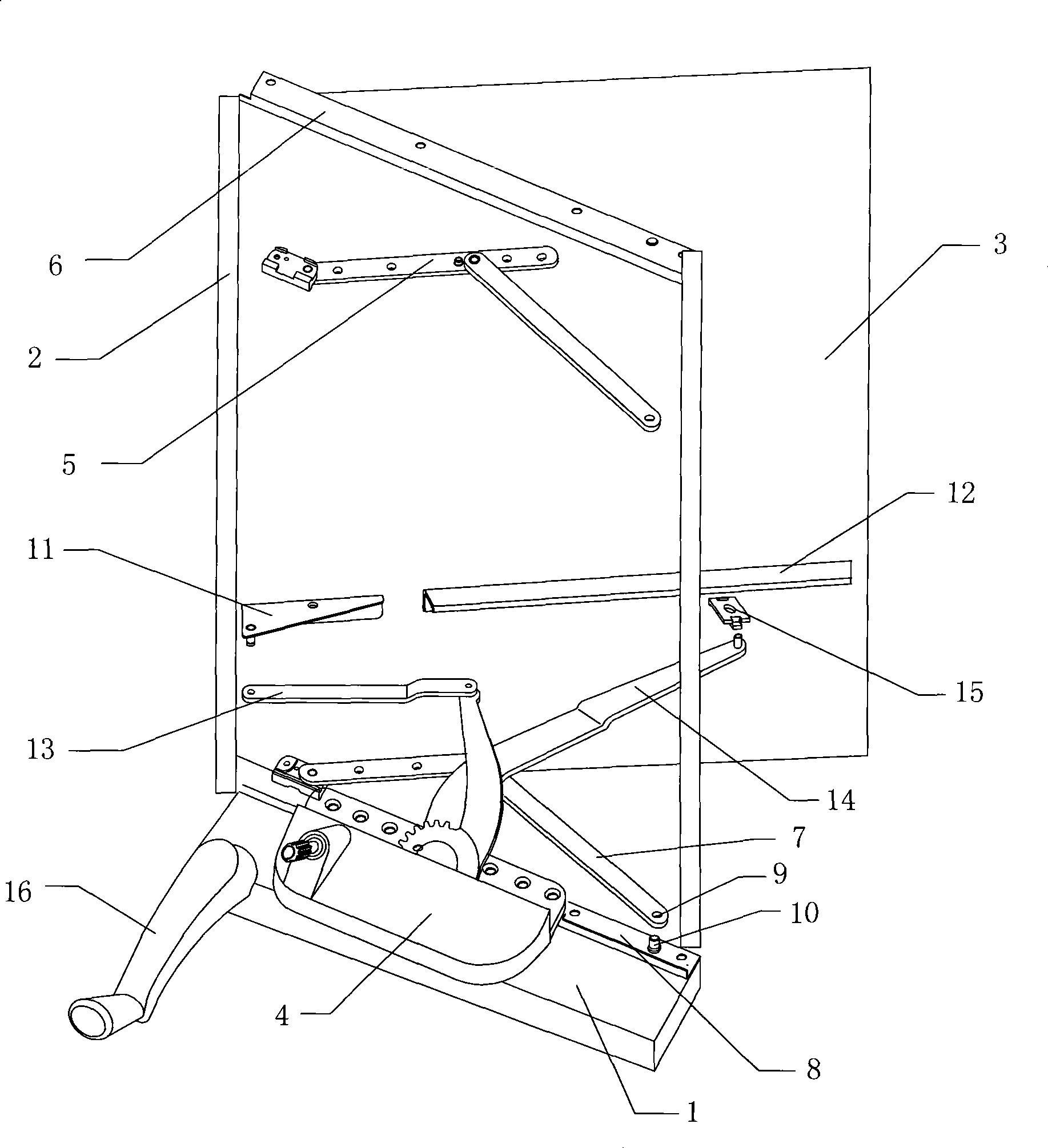 Double-arm window winder