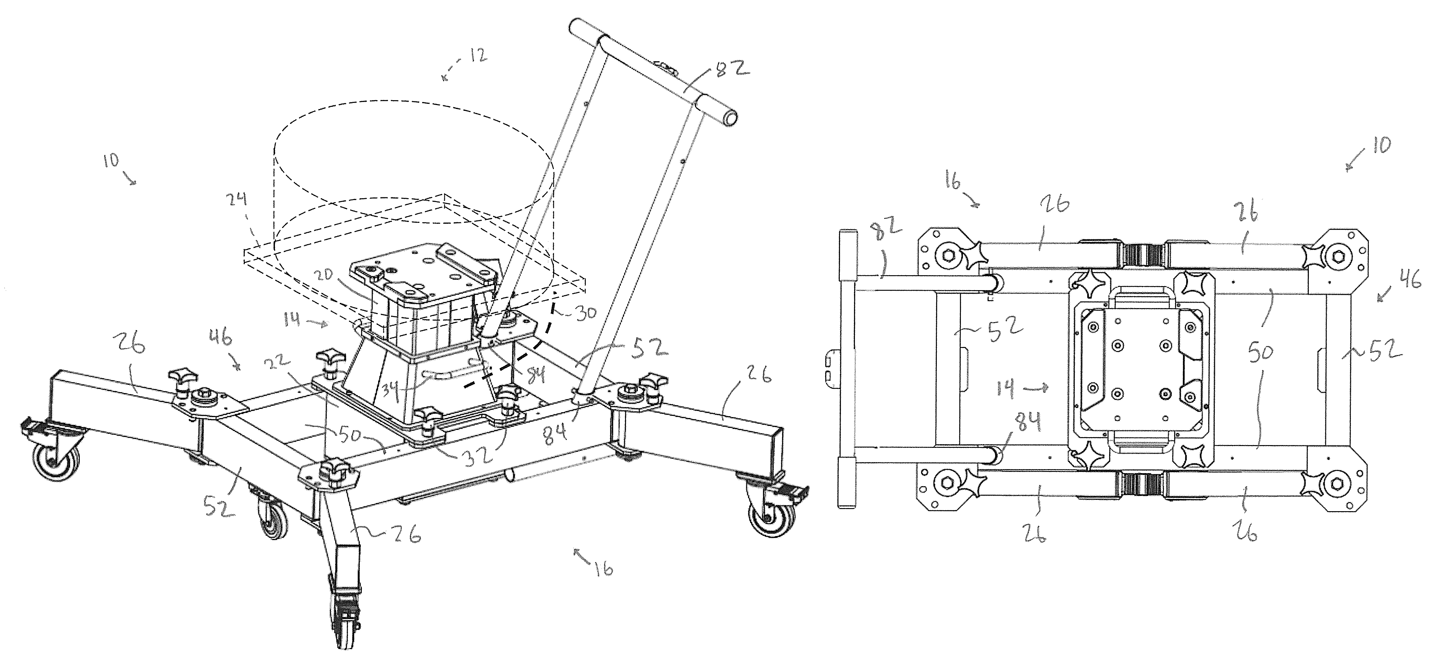 Support apparatus for radiotherapy measurement system