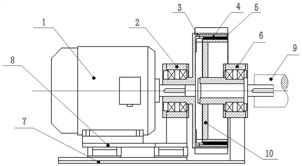 Speed regulation type magnetic coupler with completely separated power source and load and small axial space