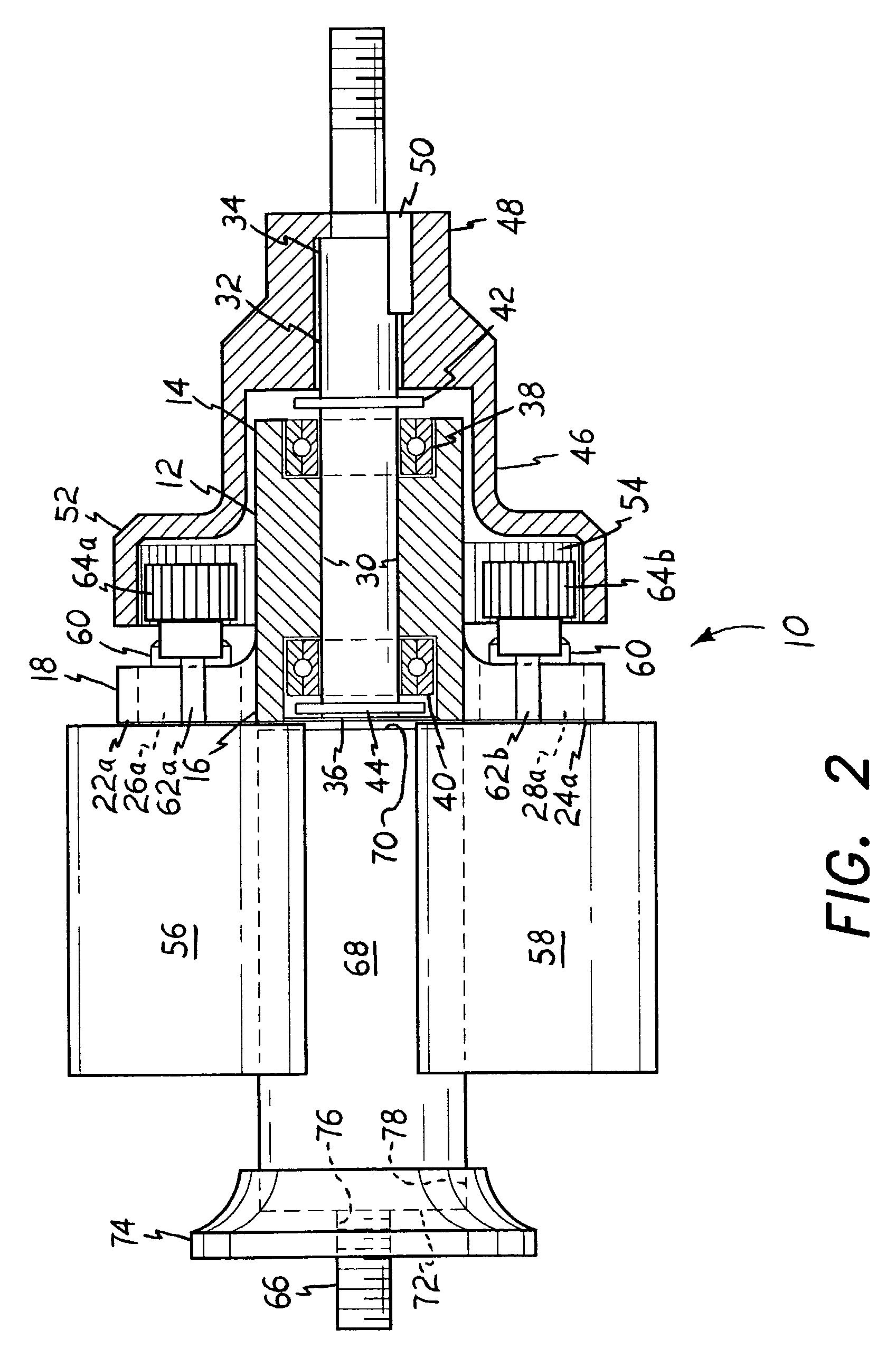 Internal spur gear drive