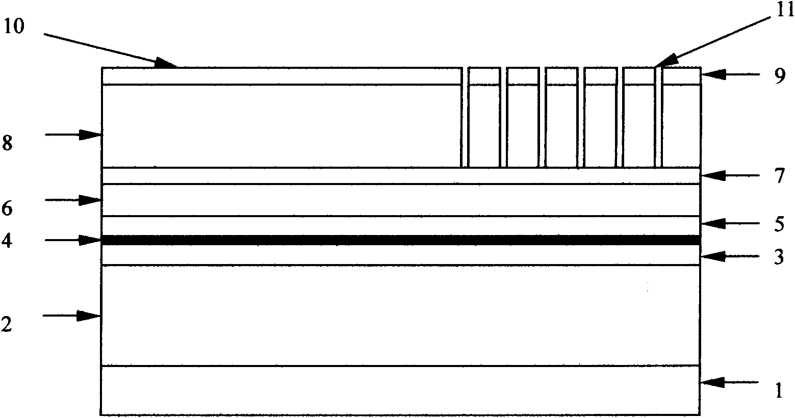 Method for manufacturing 980nm single-mode wavelength stabilized semiconductor laser