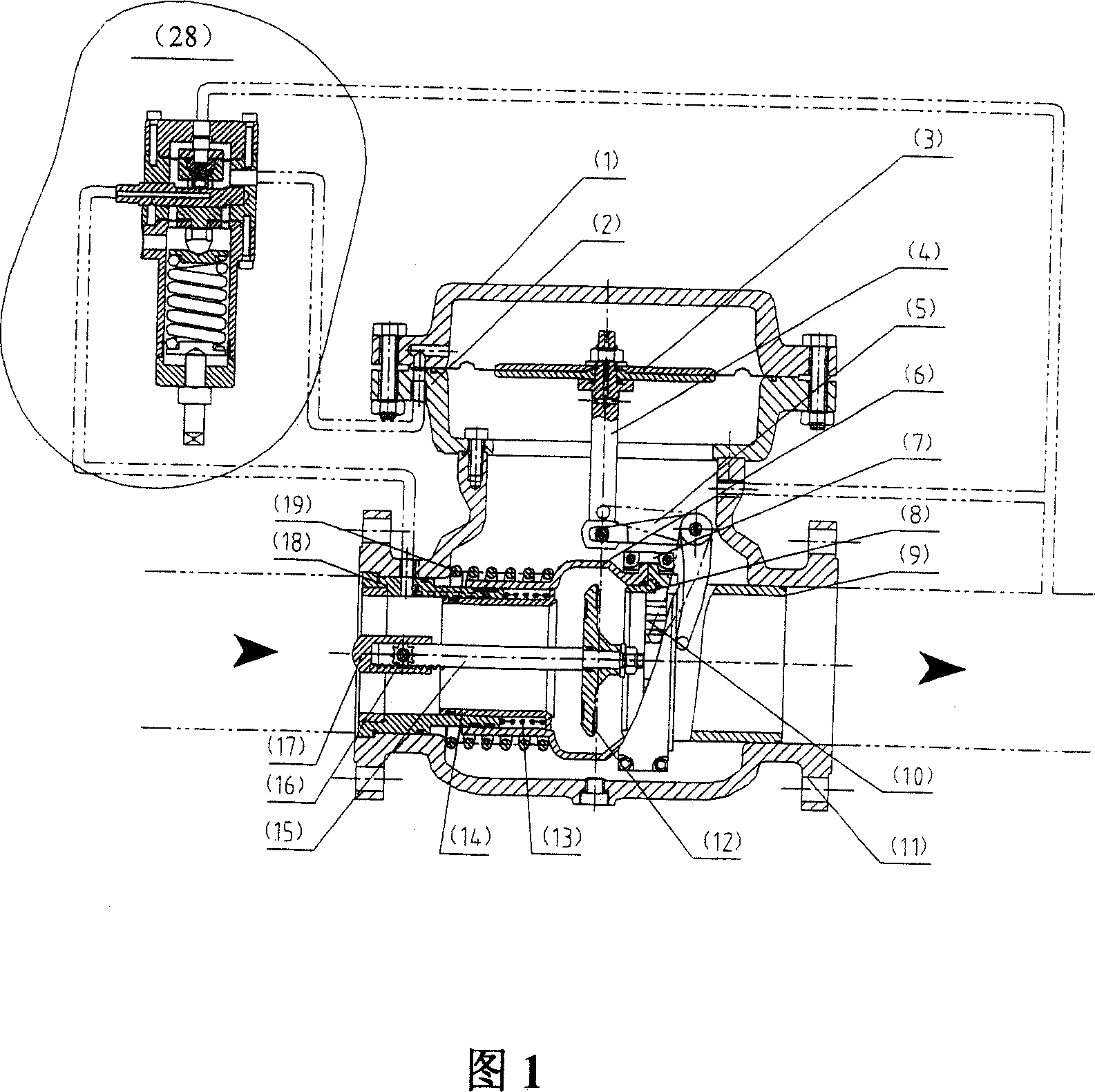 Top-loaded axial flow pressure regulator