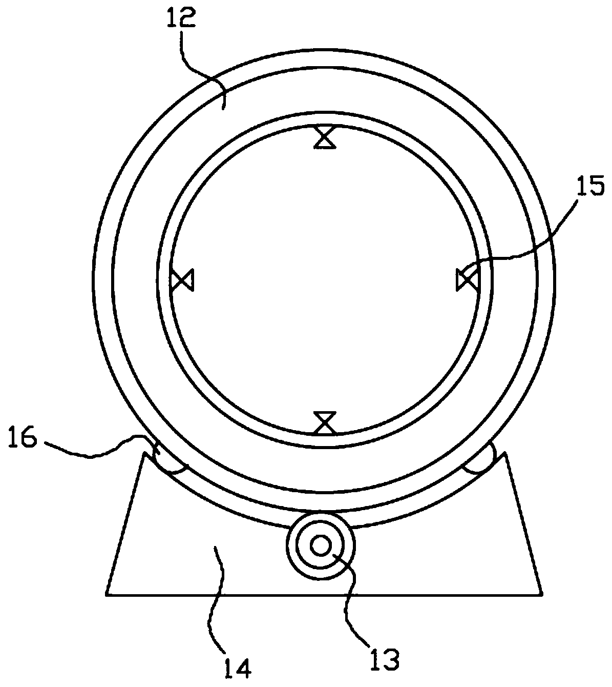 Horizontal microwave global thermal therapy device for tumor