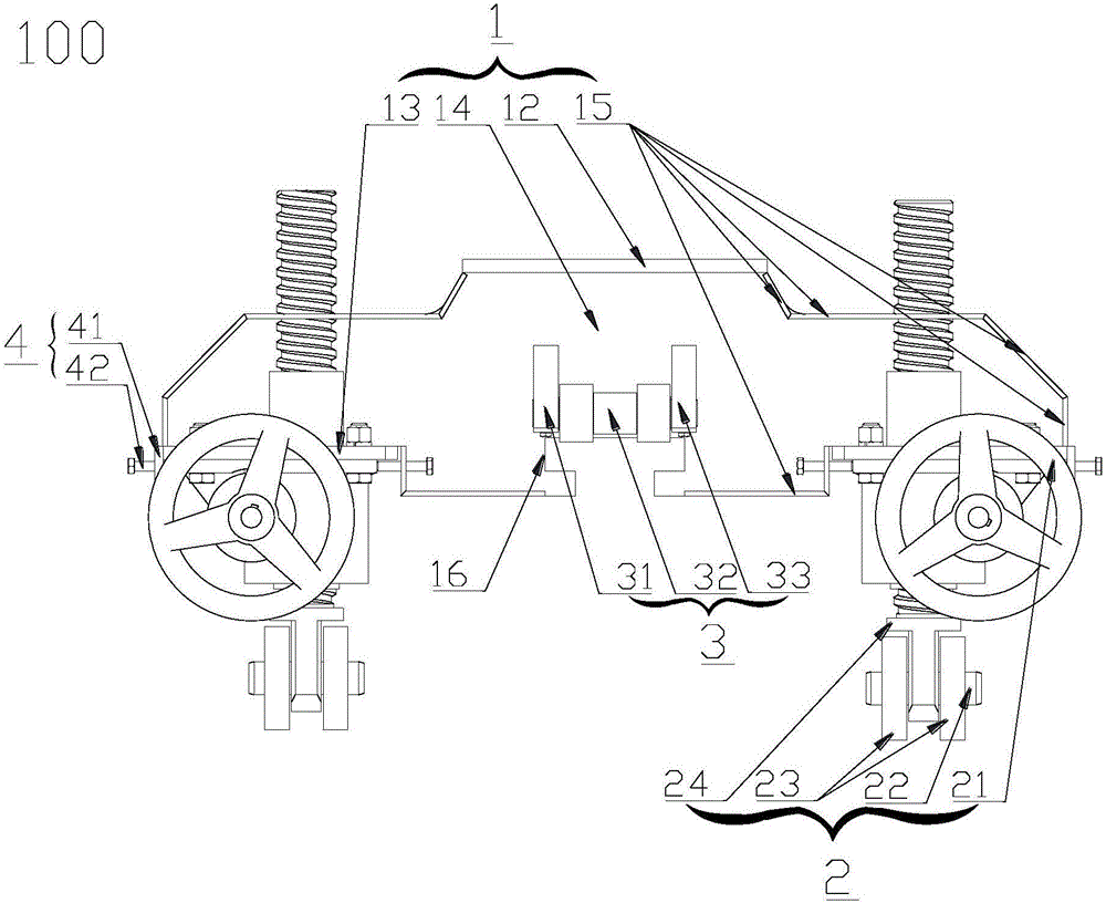 Turbine screw type continuous-adjustment supporting device for hydraulic climbing formwork system