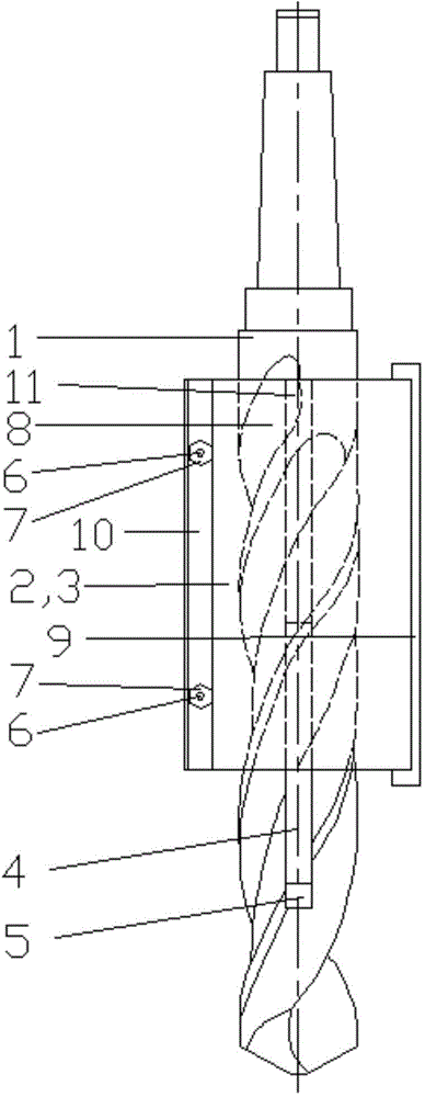 Self-adapting general chamfering device for clamping sliding chute