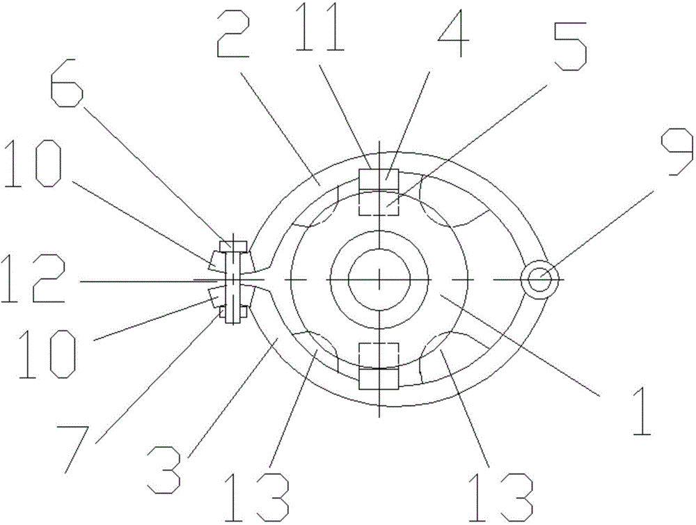 Self-adapting general chamfering device for clamping sliding chute