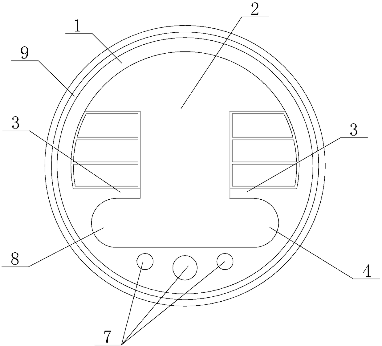 Round-gallery multi-bin type underground comprehensive pipe gallery