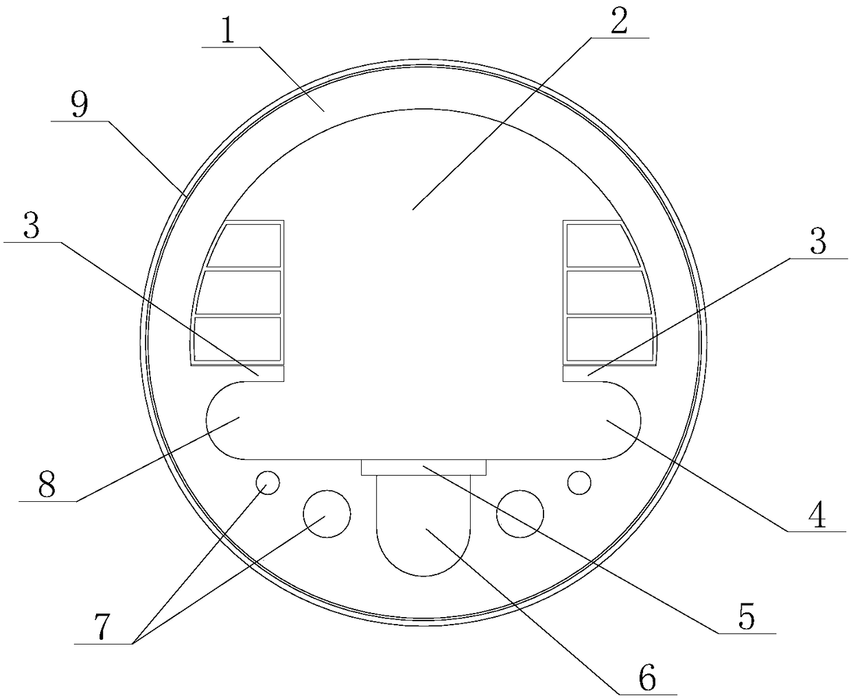 Round-gallery multi-bin type underground comprehensive pipe gallery