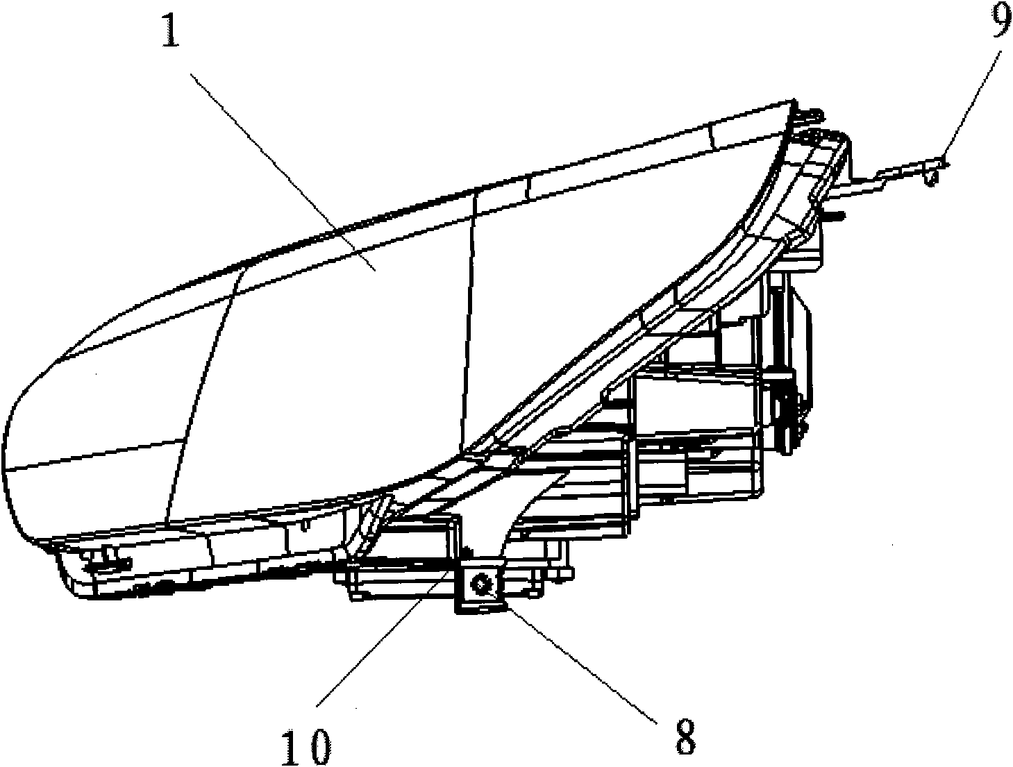 Vehicle headlight installation assembly and installation method thereof