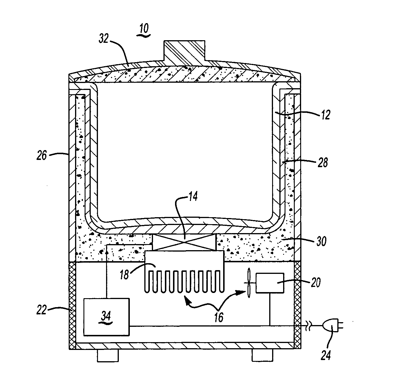 Cooker utilizing a peltier device