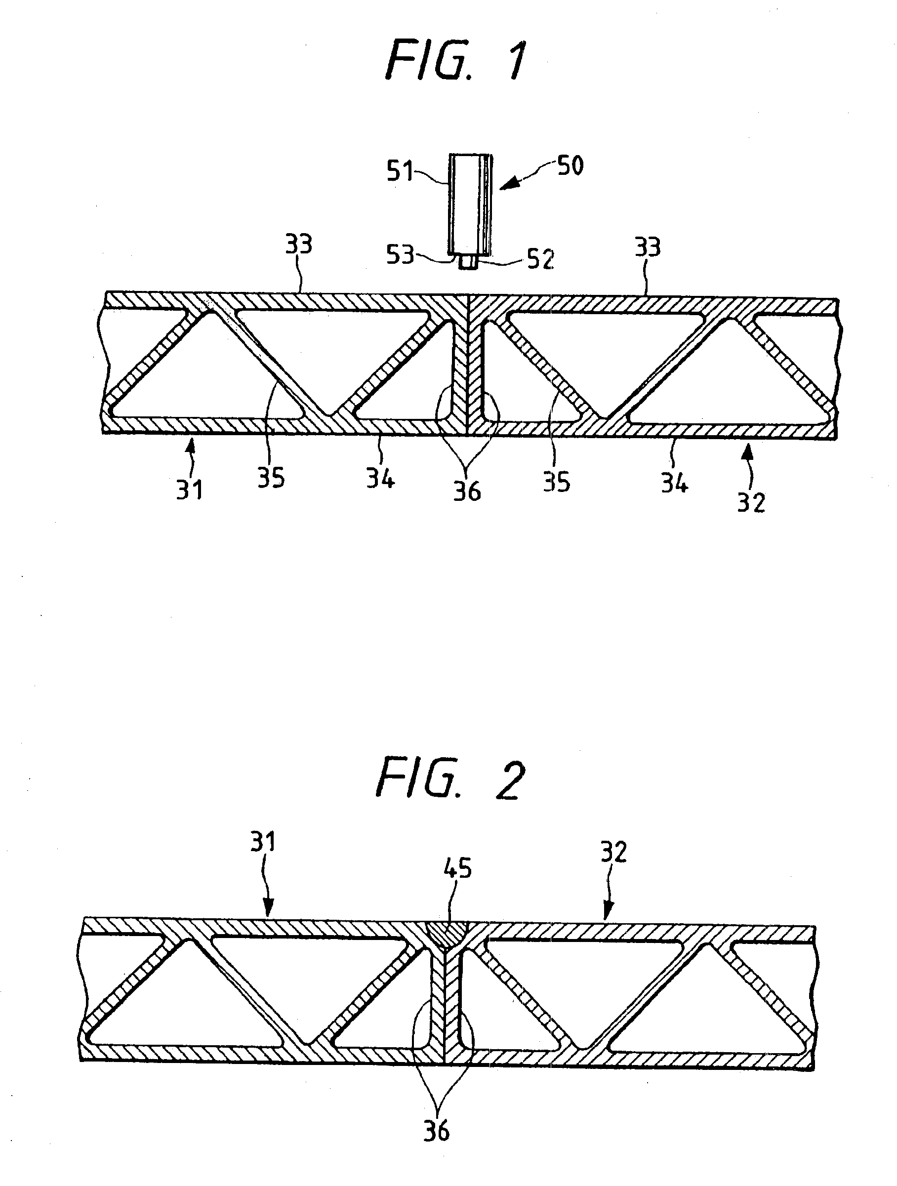 Friction stir welding method of opposite sides of panels