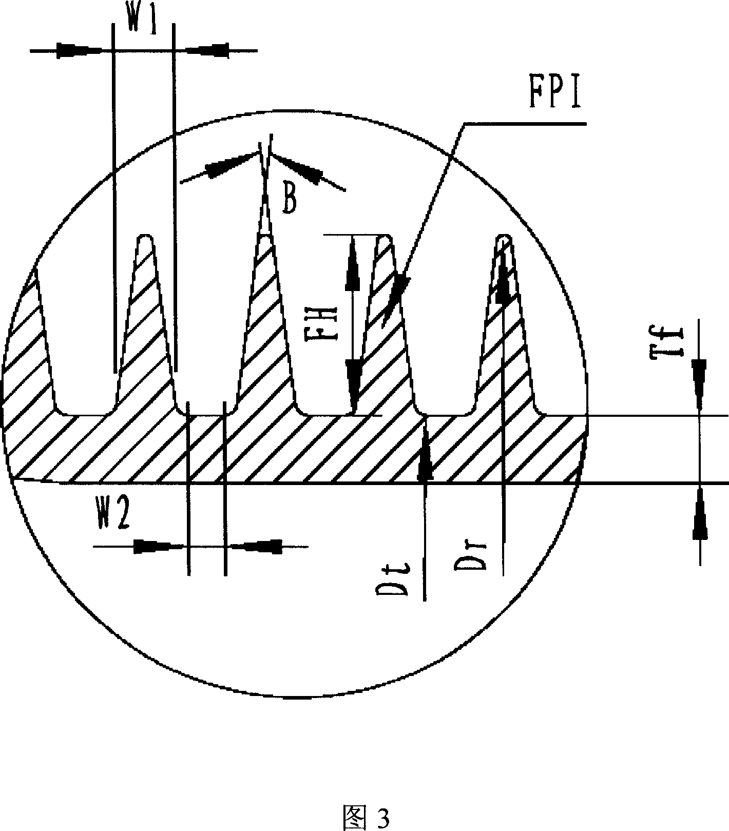 Copper heat-exchanging pipe of condenser for bromine refrigerator set