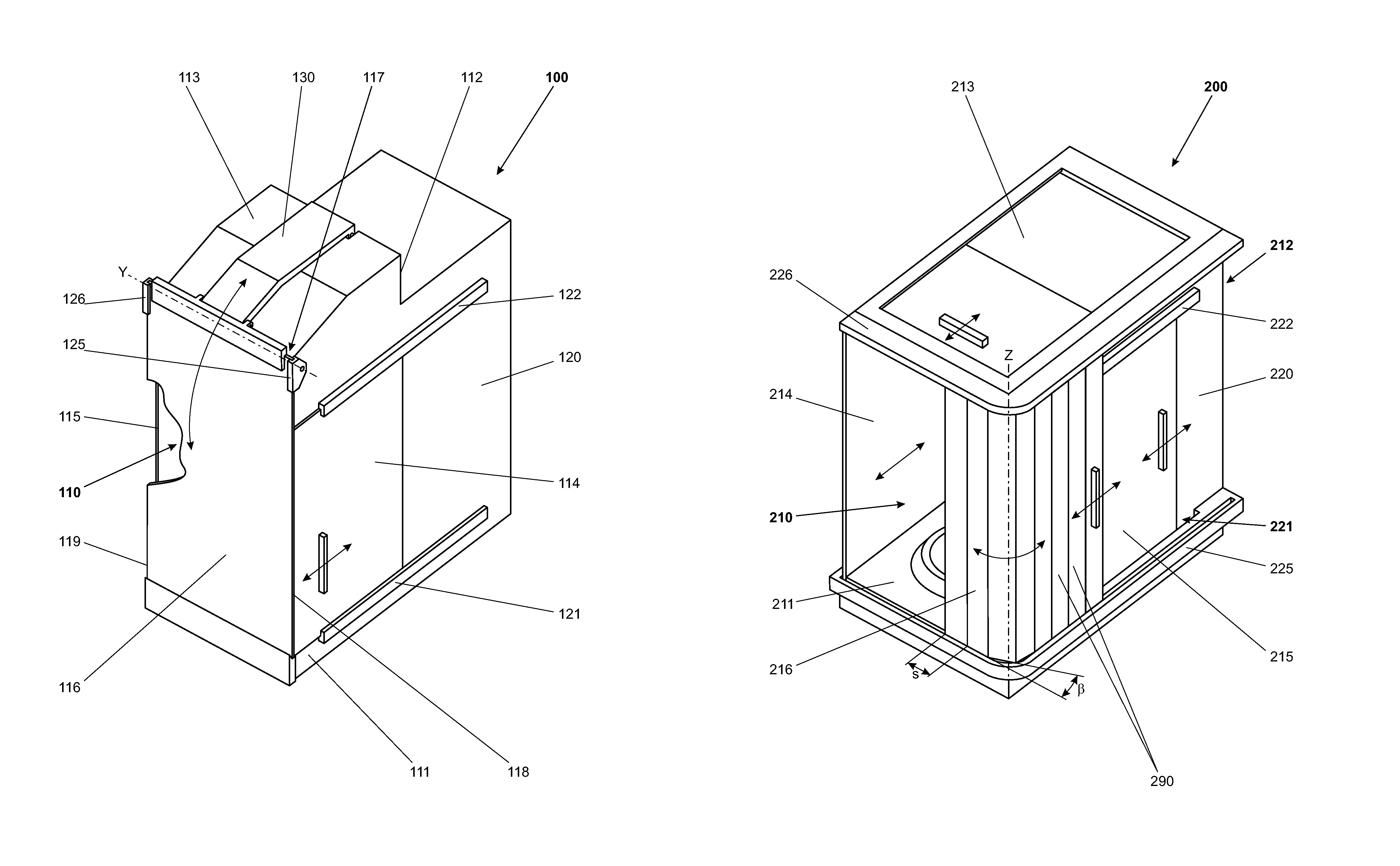 Laboratory instrument with a protected working compartment