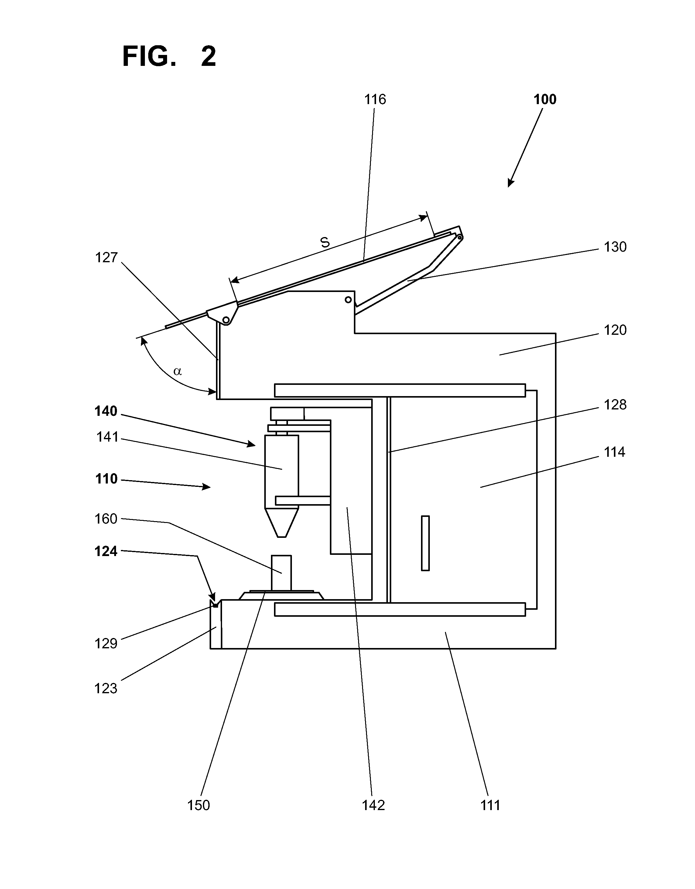 Laboratory instrument with a protected working compartment