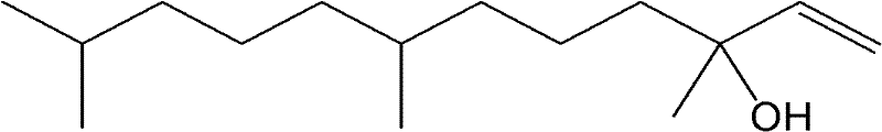 Catalyst for selective hydrogenation of 3,7,11-trimethyl-1-dodecyne-3-alcohol