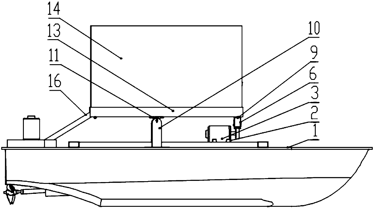 Balanced type shaking device of movable type bait casting machine for aquaculture