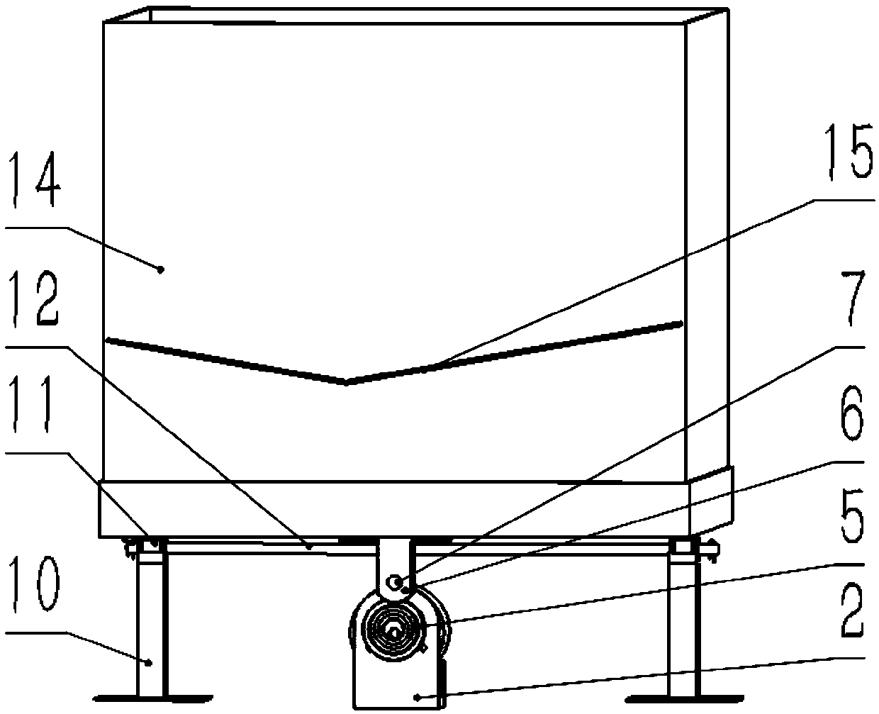 Balanced type shaking device of movable type bait casting machine for aquaculture