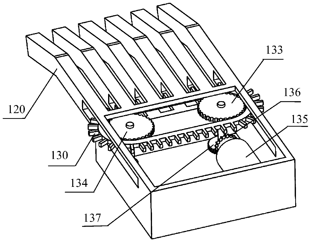 Combing type serrated mechanical arm and control method thereof