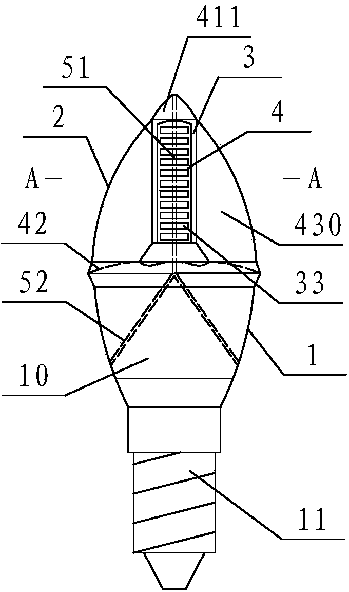 LED bulb with efficient heat dissipation function